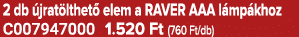 2 db jrat lthet  elem a RAVER AAA l mp khoz C007947000 1.520 Ft (760 Ft/db)