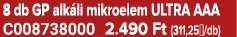 8 db GP alk li mikroelem ULTRA AAA C008738000 2.490 Ft (311,25‬/db)