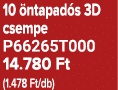 10 ntapad s 3D csempe P66265T000 14.780 Ft (1.478 Ft/db)