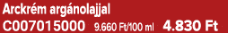 Arckr m arg nolajjal C007015000 9.660 Ft/100 ml 4.830 Ft