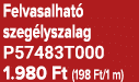 Felvasalhat szeg lyszalag P57483T000 1.980 Ft (198 Ft/1 m)