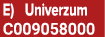 E) Univerzum C009058000