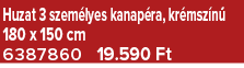 Huzat 3 szem lyes kanap ra, kr msz n 180 x 150 cm 6387860 19.590 Ft