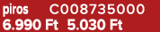 piros C008735000 6.990 Ft 5.030 Ft