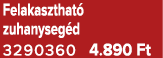 Felakaszthat zuhanyseg d 3290360 4.890 Ft