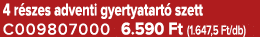 4 r szes adventi gyertyatart szett C009807000 6.590 Ft (1.647,5 Ft/db)