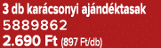 3 db kar csonyi aj nd ktasak 5889862 2.690 Ft (897 Ft/db)
