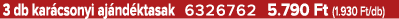 3 db kar csonyi aj nd ktasak 6326762 5.790 Ft (1.930 Ft/db)