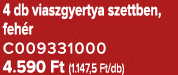 4 db viaszgyertya szettben, feh r C009331000 4.590 Ft (1.147,5 Ft/db)