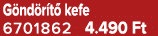 G nd r t kefe 6701862 4.490 Ft