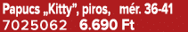 Papucs „Kitty”, piros, m r. 36 41 7025062 6.690 Ft