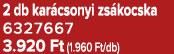 2 db kar csonyi zs kocska 6327667 3.920 Ft (1.960 Ft/db)