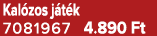 Kal zos j t k 7081967 4.890 Ft