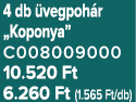 4 db vegpoh r „Koponya” C008009000 10.520 Ft 6.260 Ft (1.565 Ft/db)
