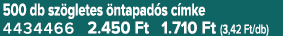 500 db sz gletes ntapad s c mke 4434466 2.450 Ft 1.710 Ft (3,42 Ft/db)