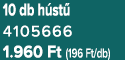 10 db h st 4105666 1.960 Ft (196 Ft/db)