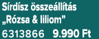 S rd sz ssze ll t s „R zsa & liliom” 6313866 9.990 Ft