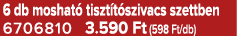 6 db moshat tiszt t szivacs szettben 6706810 3.590 Ft (598 Ft/db)