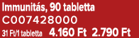 Immunit s, 90 tabletta C007428000 31 Ft/1 tabletta 4.160 Ft 2.790 Ft