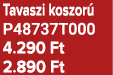 Tavaszi koszor P48737T000 4.290 Ft 2.890 Ft