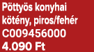 P tty s konyhai k t ny, piros/feh r C009456000 4.090 Ft