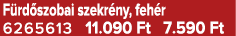 F rd szobai szekr ny, feh r 6265613 11.090 Ft 7.590 Ft