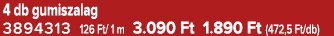4 db gumiszalag 3894313 126 Ft/ 1 m 3.090 Ft 1.890 Ft (472,5 Ft/db)