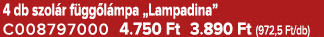 4 db szol r f gg l mpa „Lampadina” C008797000 4.750 Ft 3.890 Ft (972,5 Ft/db)