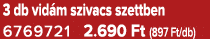 3 db vid m szivacs szettben 6769721 2.690 Ft (897 Ft/db)