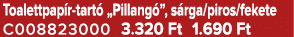 Toalettpap r tart „Pillang ”, s rga/piros/fekete C008823000 3.320 Ft 1.690 Ft