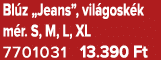 Bl z „Jeans”, vil gosk k m r. S, M, L, XL 7701031 13.390 Ft
