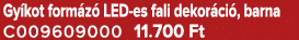 Gy kot form z LED es fali dekor ci , barna C009609000 11.700 Ft