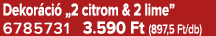 Dekor ci „2 citrom & 2 lime” 6785731 3.590 Ft (897,5 Ft/db)