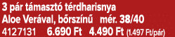 3 p r t maszt t rdharisnya Aloe Ver val, b rsz n  m r. 38/40 4127131 6.690 Ft 4.490 Ft (1.497 Ft/p r)