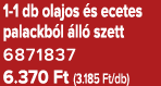 1 1 db olajos s ecetes palackb l  ll  szett 6871837 6.370 Ft (3.185 Ft/db)