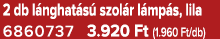2 db l nghat s szol r l mp s, lila 6860737 3.920 Ft (1.960 Ft/db)