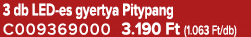 3 db LED es gyertya Pitypang C009369000 3.190 Ft (1.063 Ft/db)