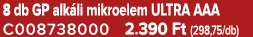 8 db GP alk li mikroelem ULTRA AAA C008738000 2.390 Ft (298,75/db)