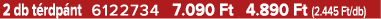 2 db t rdp nt 6122734 7.090 Ft 4.890 Ft (2.445 Ft/db)