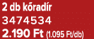 2 db k rad r 3474534 2.190 Ft (1.095 Ft/db)