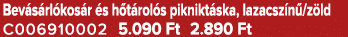 Bev s rl kos r s h t rol s piknikt ska, lazacsz n /z ld C006910002 5.090 Ft 2.890 Ft