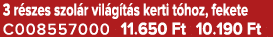 3 r szes szol r vil g t s kerti t hoz, fekete C008557000 11.650 Ft 10.190 Ft