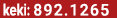 keki: 892.1265