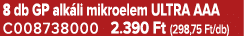 8 db GP alk li mikroelem ULTRA AAA C008738000 2.390 Ft (298,75 Ft/db)