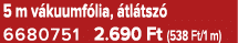 5 m v kuumf lia, tl tsz  6680751 2.690 Ft (538 Ft/1 m)