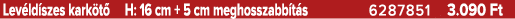 Lev ld szes kark t H: 16 cm + 5 cm meghosszabb t s 6287851 3.090 Ft
