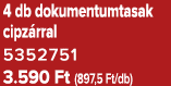 4 db dokumentumtasak cipz rral 5352751 3.590 Ft (897,5 Ft/db)