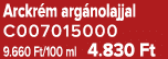 Arckr m arg nolajjal C007015000 9.660 Ft/100 ml 4.830 Ft