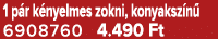 1 p r k nyelmes zokni, konyaksz n 6908760 4.490 Ft