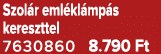 Szol r eml kl mp s kereszttel 7630860 8.790 Ft